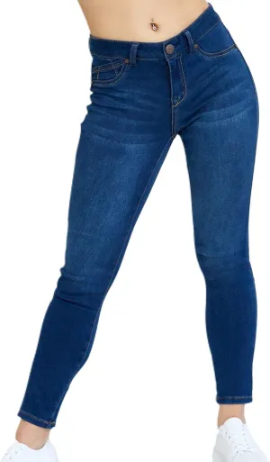 1822 Denim Women's Petite 26" Butter Mid-Rise Skinny Jeans