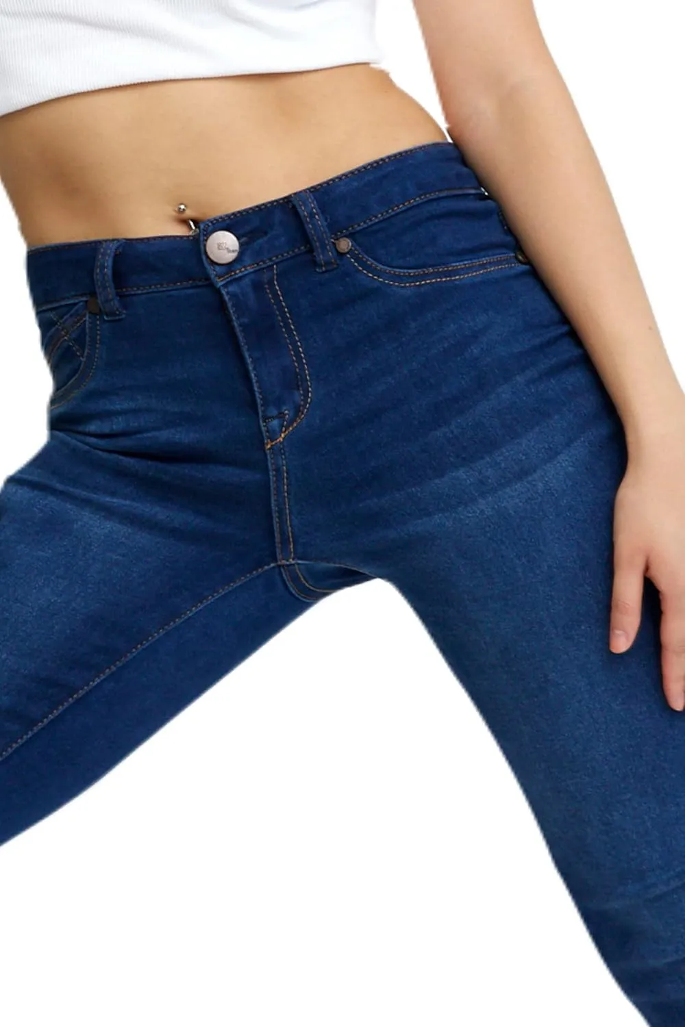1822 Denim Women's Petite 26" Butter Mid-Rise Skinny Jeans