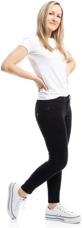 1822 Denim Women's Petite 26" Butter Mid-Rise Skinny Jeans