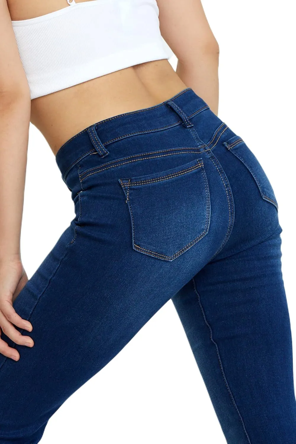 1822 Denim Women's Petite 26" Butter Mid-Rise Skinny Jeans