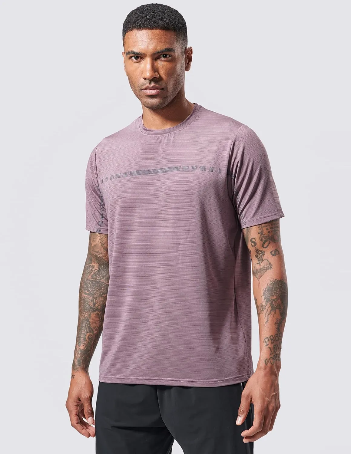 5 Pack Men’s Active Quick Dry Crew Neck T Shirts | Athletic Running Gym Workout Short Sleeve Tee Tops Bulk
