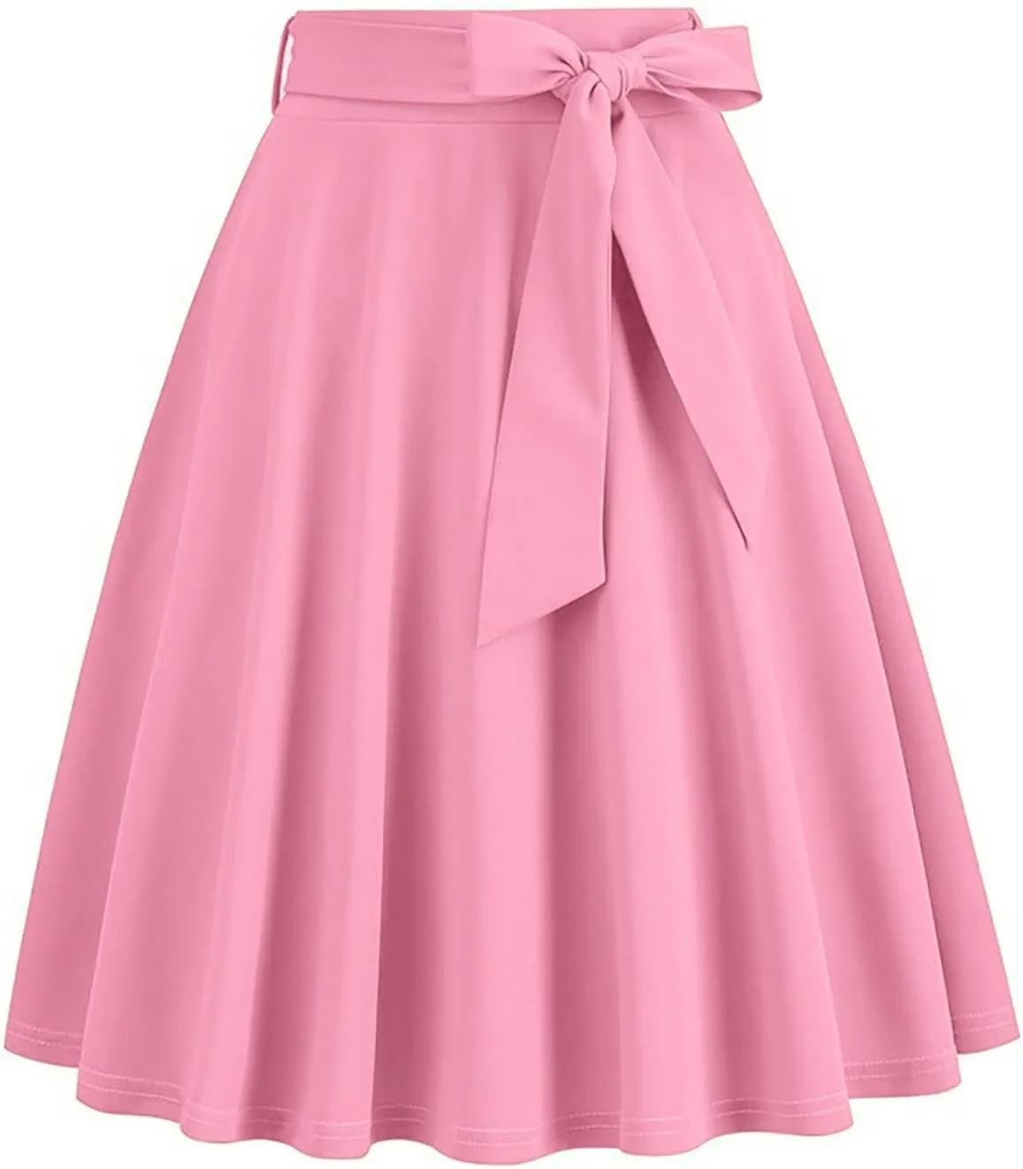 A Line Midi Skirts Women High Waist Pleated Skirts Flowy Vintage Skirts Business Casual Skirts Cocktail Party Skirt