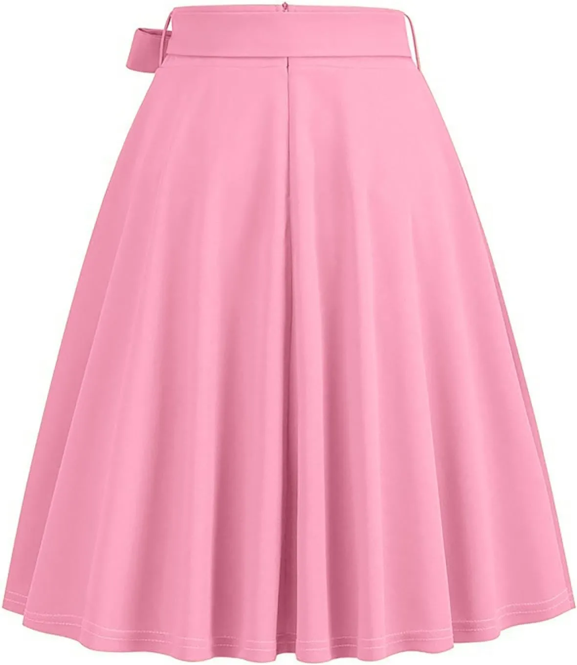A Line Midi Skirts Women High Waist Pleated Skirts Flowy Vintage Skirts Business Casual Skirts Cocktail Party Skirt