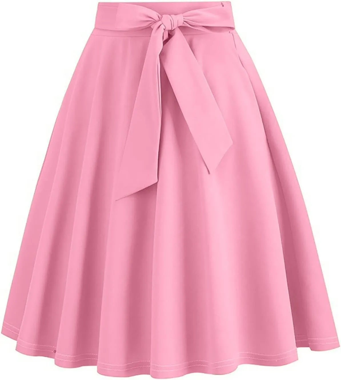 A Line Midi Skirts Women High Waist Pleated Skirts Flowy Vintage Skirts Business Casual Skirts Cocktail Party Skirt