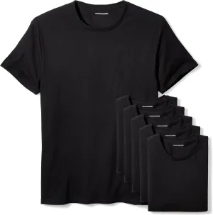 Amazon Essentials Men's Crewneck Undershirt, Pack of 6