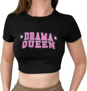Baby Tees for Women Y2K Baby Tees E-Girls Cute Graphic Print Crop Tops Slim Fit T Shirts Retro Vintage Aesthetic