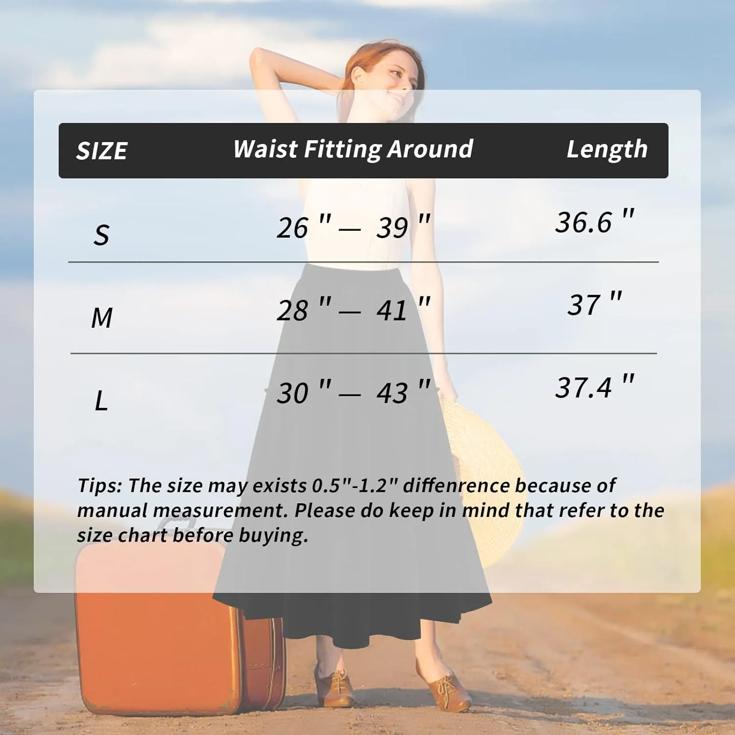 BOMAROLAN Women's Boho Maxi Skirts Summer A Line Long Skirts Ruffle Swing Beach Skirts for Women