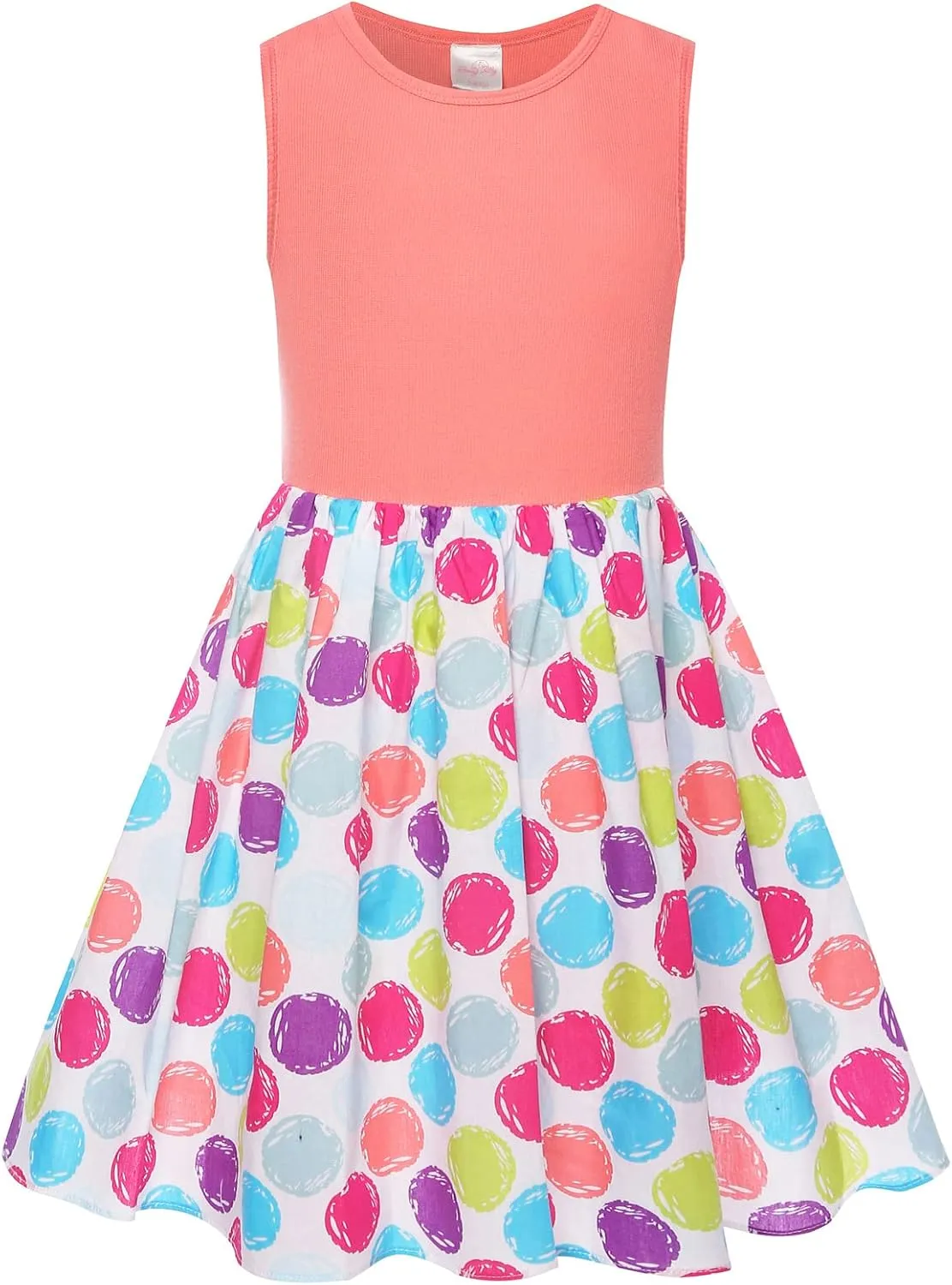 Bonny Billy Girl's Floral Print Cotton Beach Summer Tank Dresses