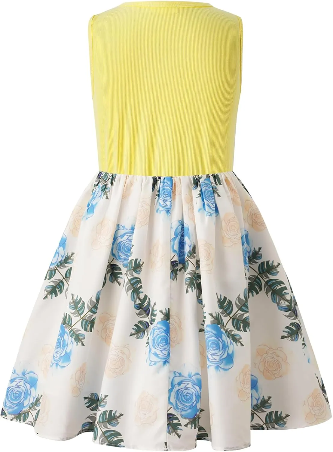 Bonny Billy Girl's Floral Print Cotton Beach Summer Tank Dresses