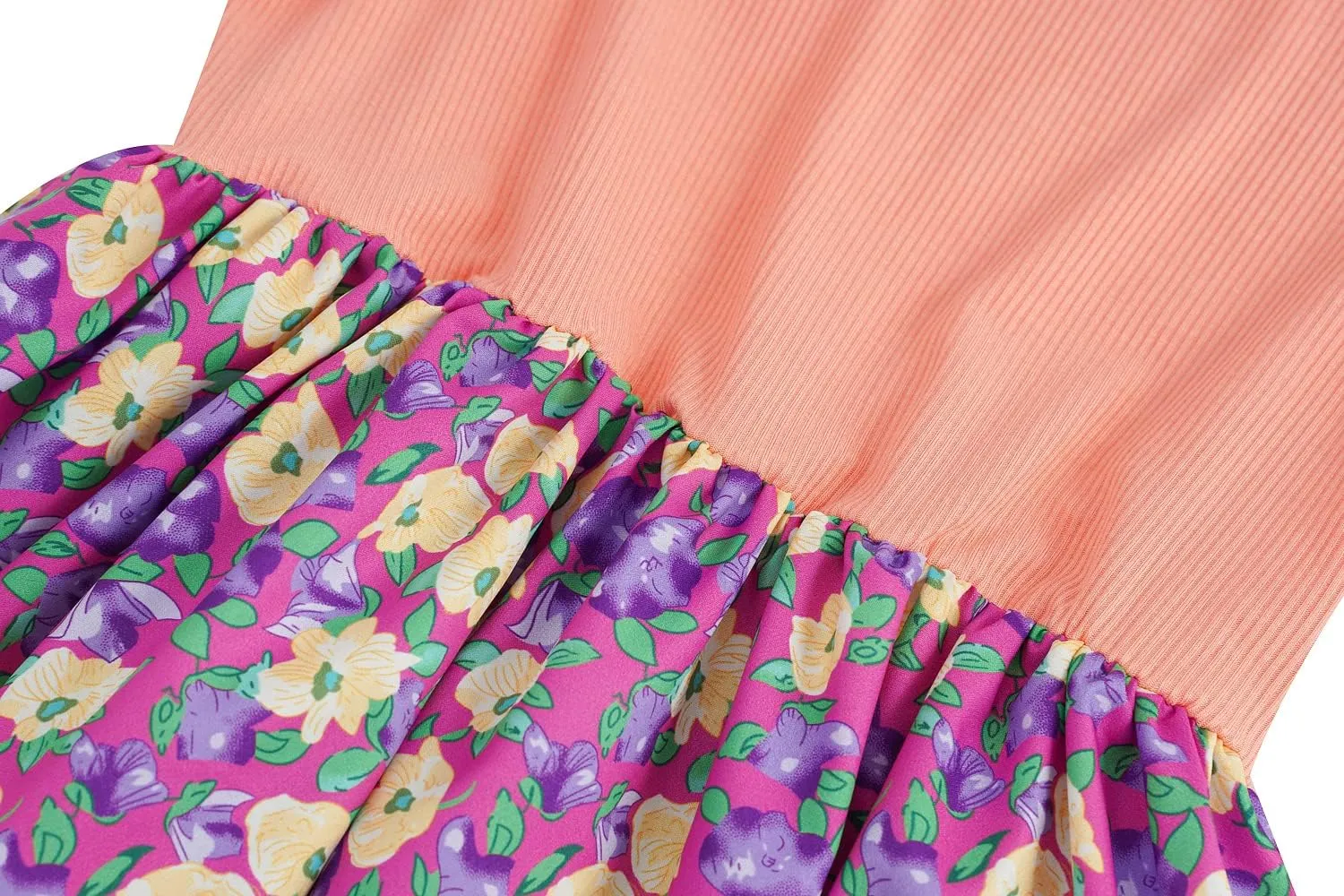Bonny Billy Girl's Floral Print Cotton Beach Summer Tank Dresses
