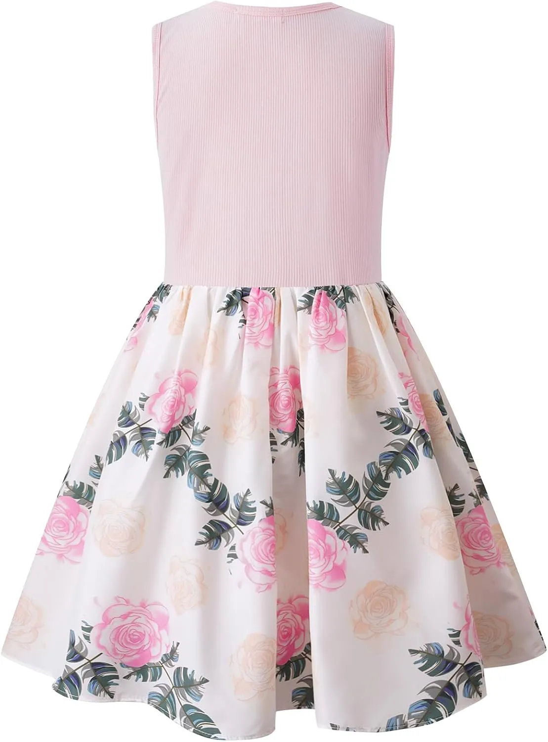 Bonny Billy Girl's Floral Print Cotton Beach Summer Tank Dresses