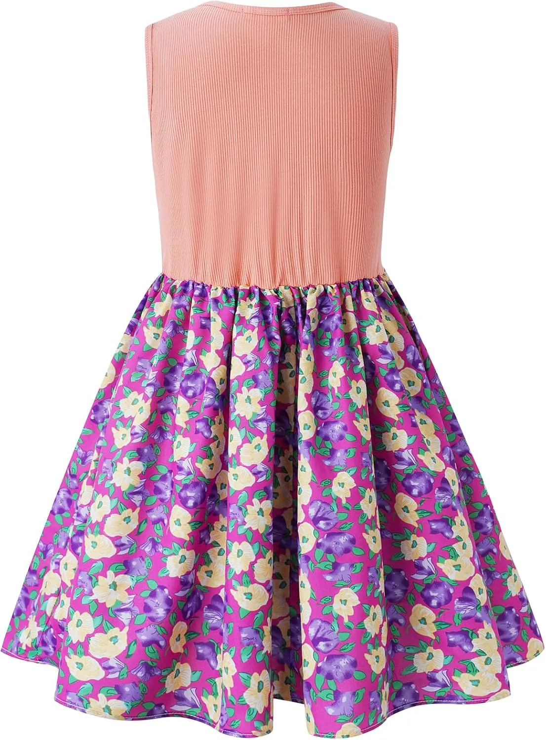Bonny Billy Girl's Floral Print Cotton Beach Summer Tank Dresses
