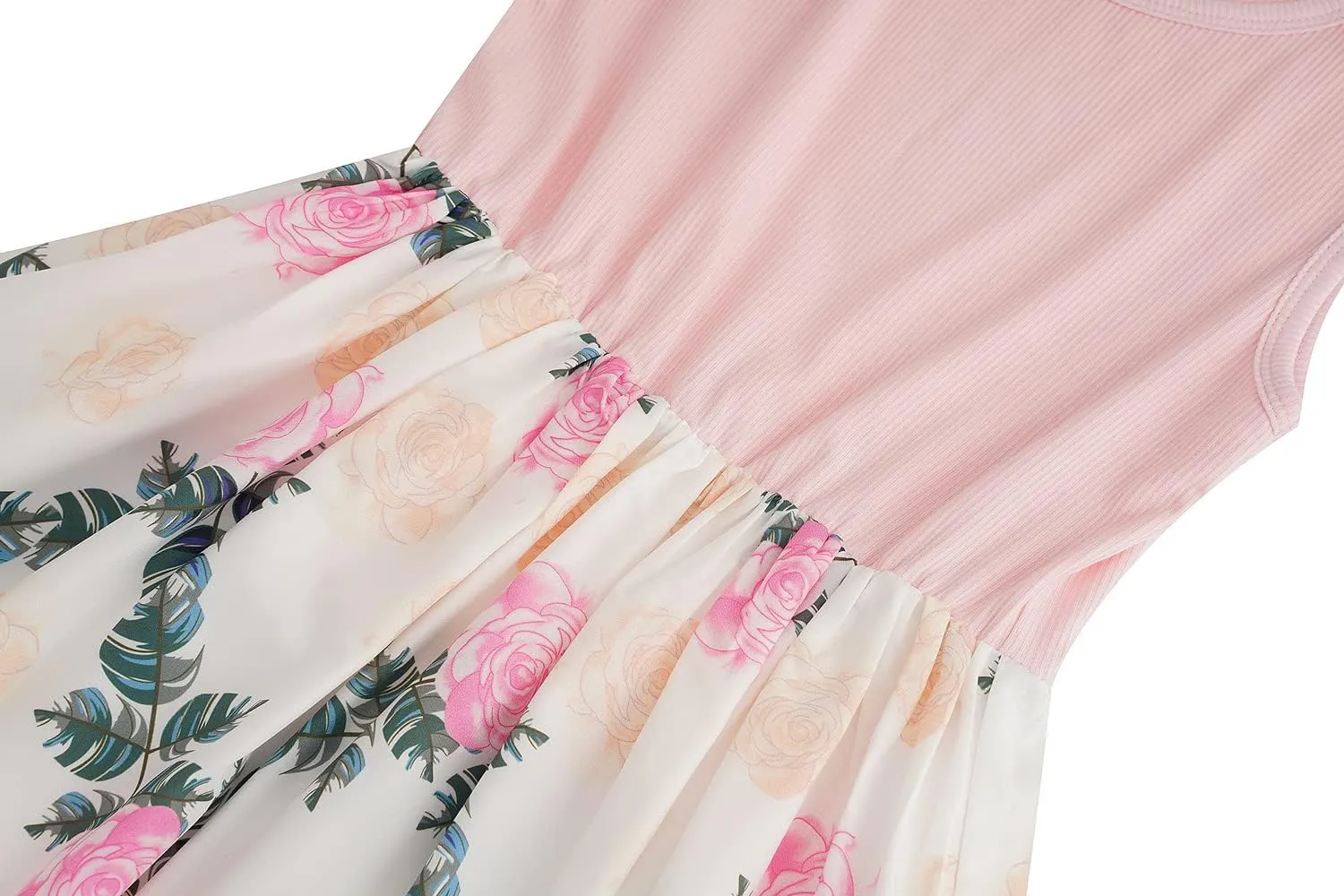 Bonny Billy Girl's Floral Print Cotton Beach Summer Tank Dresses