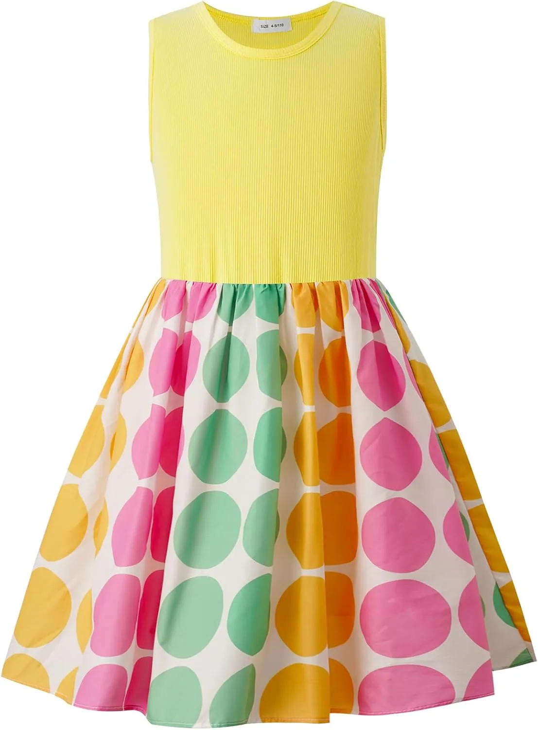 Bonny Billy Girl's Floral Print Cotton Beach Summer Tank Dresses