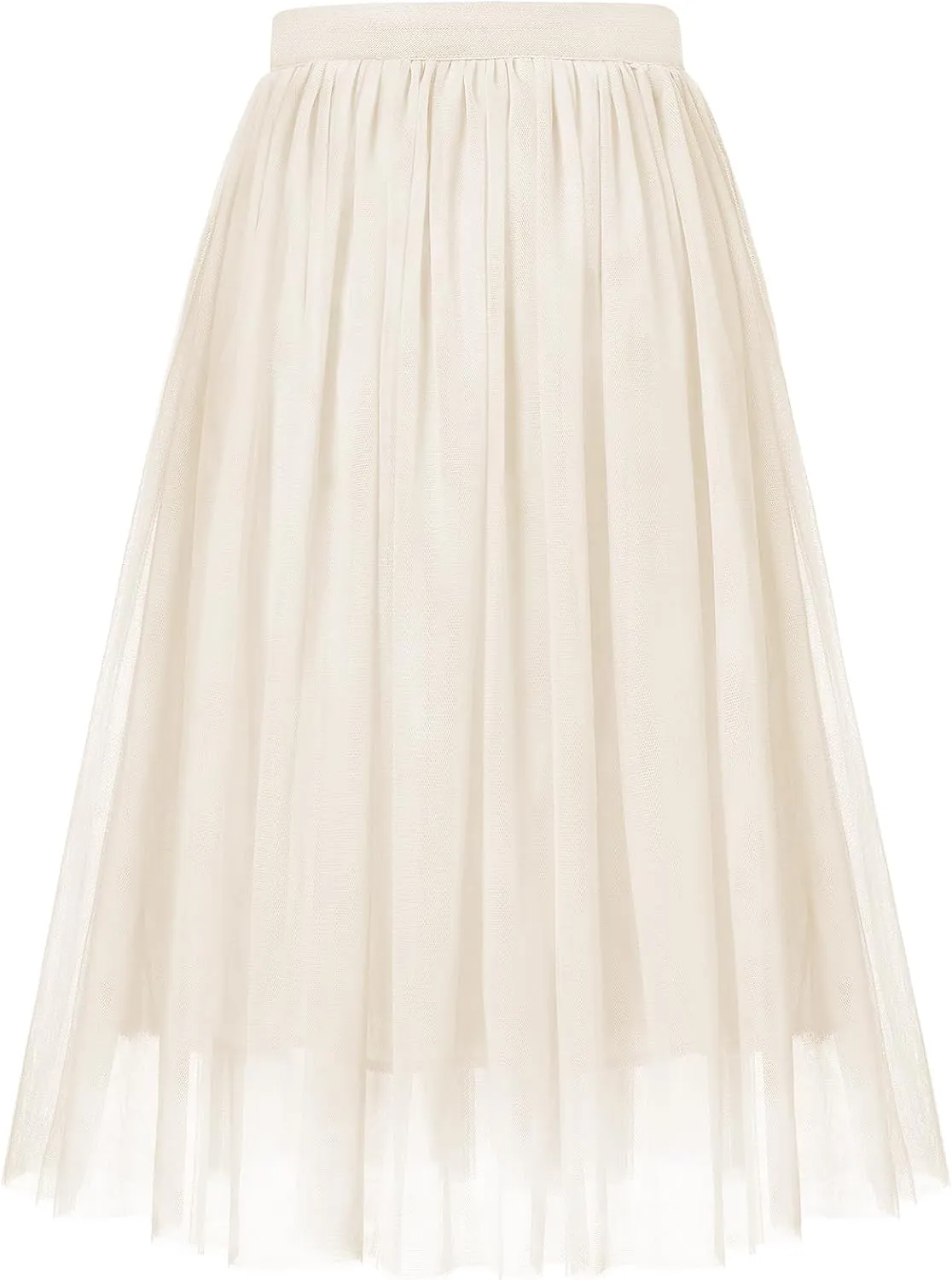 BOOPH Girls Tulle Skirts A-line Mesh Skirt Long Tutu Skirts Dress for Toddler Girls