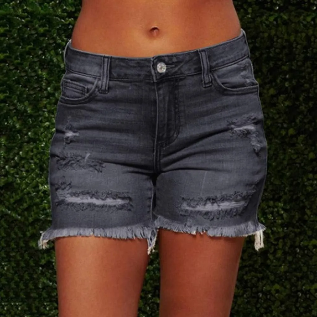 BOXIACEY Womens Denim Shorts Fashion Jean Shorts High Waist Stretchy Denim Shorts Casual Denim Shorts with Pockets