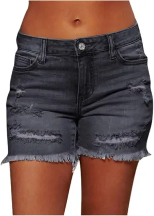 BOXIACEY Womens Denim Shorts Fashion Jean Shorts High Waist Stretchy Denim Shorts Casual Denim Shorts with Pockets