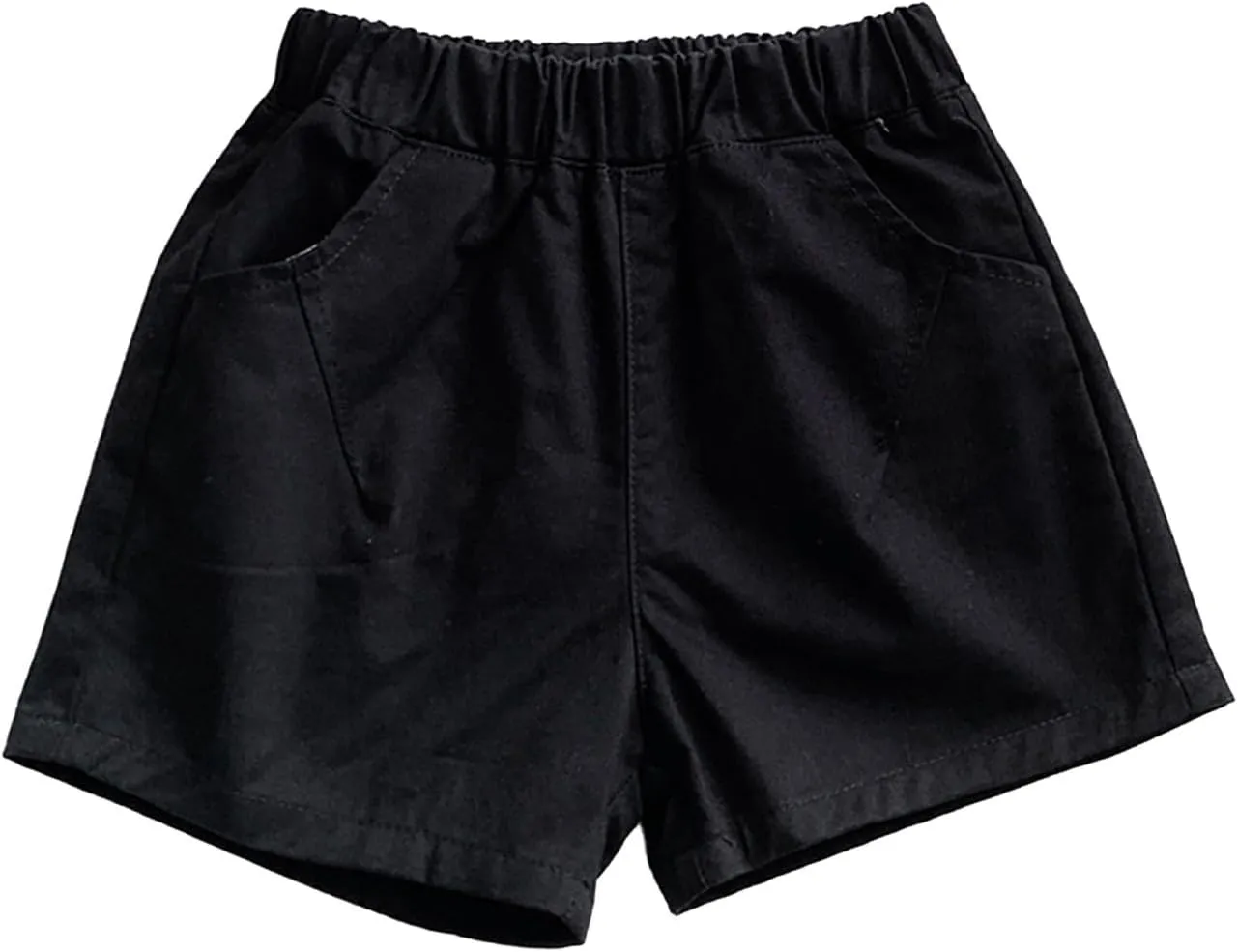 Boys Khaki Cargo Shorts Kids Cotton Pull on Jogger Shorts Outdoor Quick Dry Hiking Short Lightweight Athletic Pants