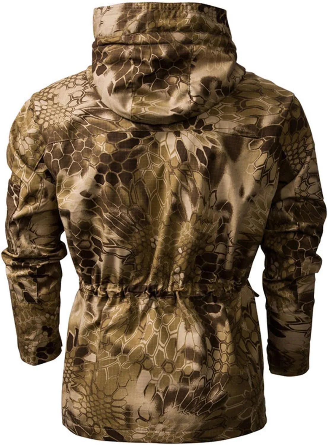 Cambkatl Men’s Military Soft Shell Tactical Jacket Camo Hooded Coat Outdoor Sports Hunting Army Waterproof Outerwear