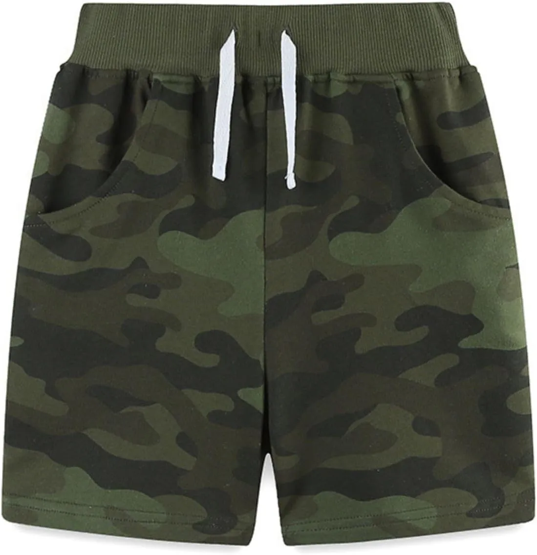 Camouflage Athletic Shorts for Girls Boys Running Gym Workout Shorts for Kids, Activewear Drawstring Baby Girl Outfits