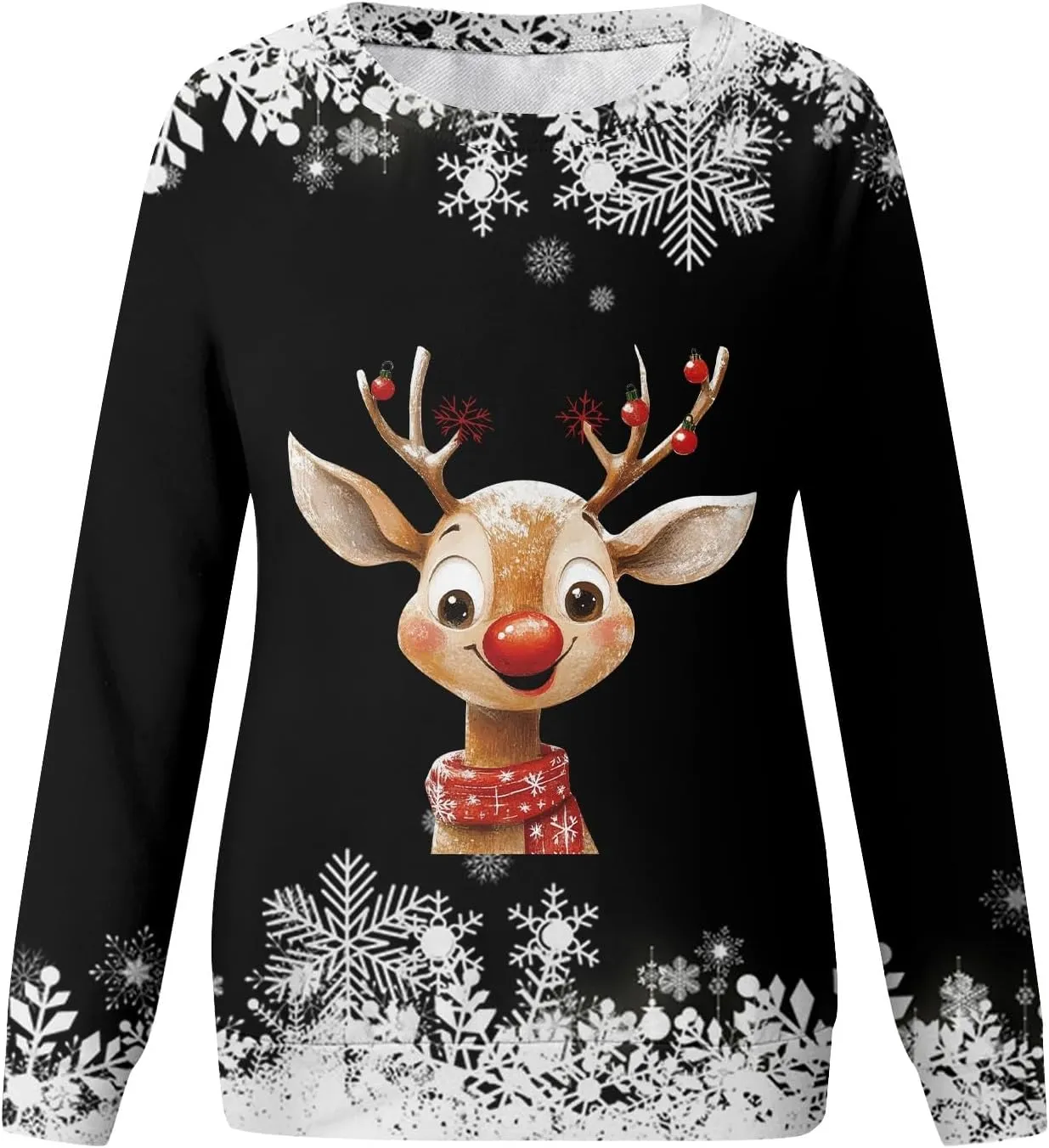 Christmas Sweatshirts For Women 2024 Xmas Tree Graphic Fall Wimter Clothes Long Raglan Sleeve Top Crewneck Pullover