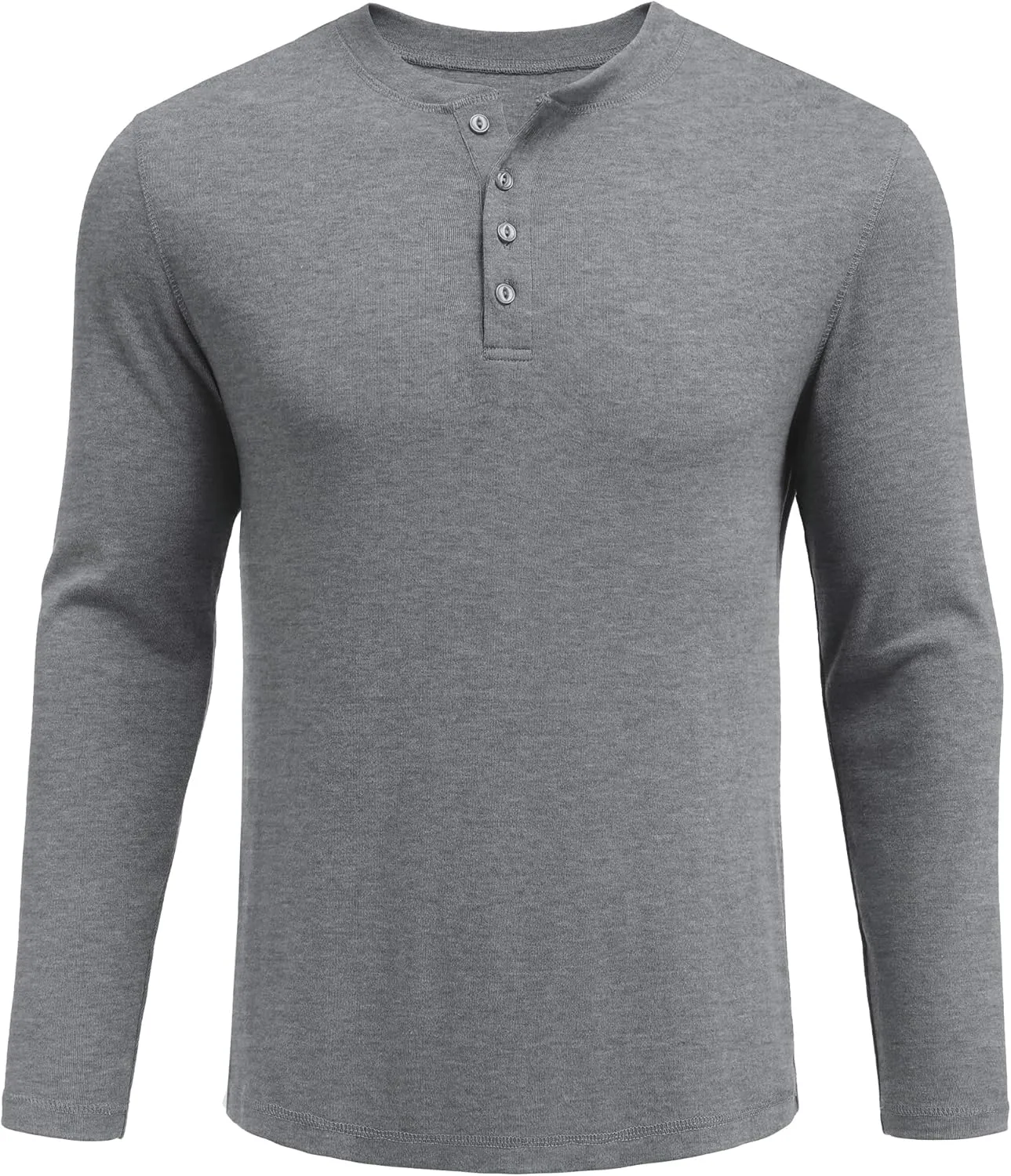 COOFANDY Mens Henley Shirts Long Sleeve Fashion Tee Shirts Slim Fit 4 Buttons T-Shirts Casual Basic Pullover Top