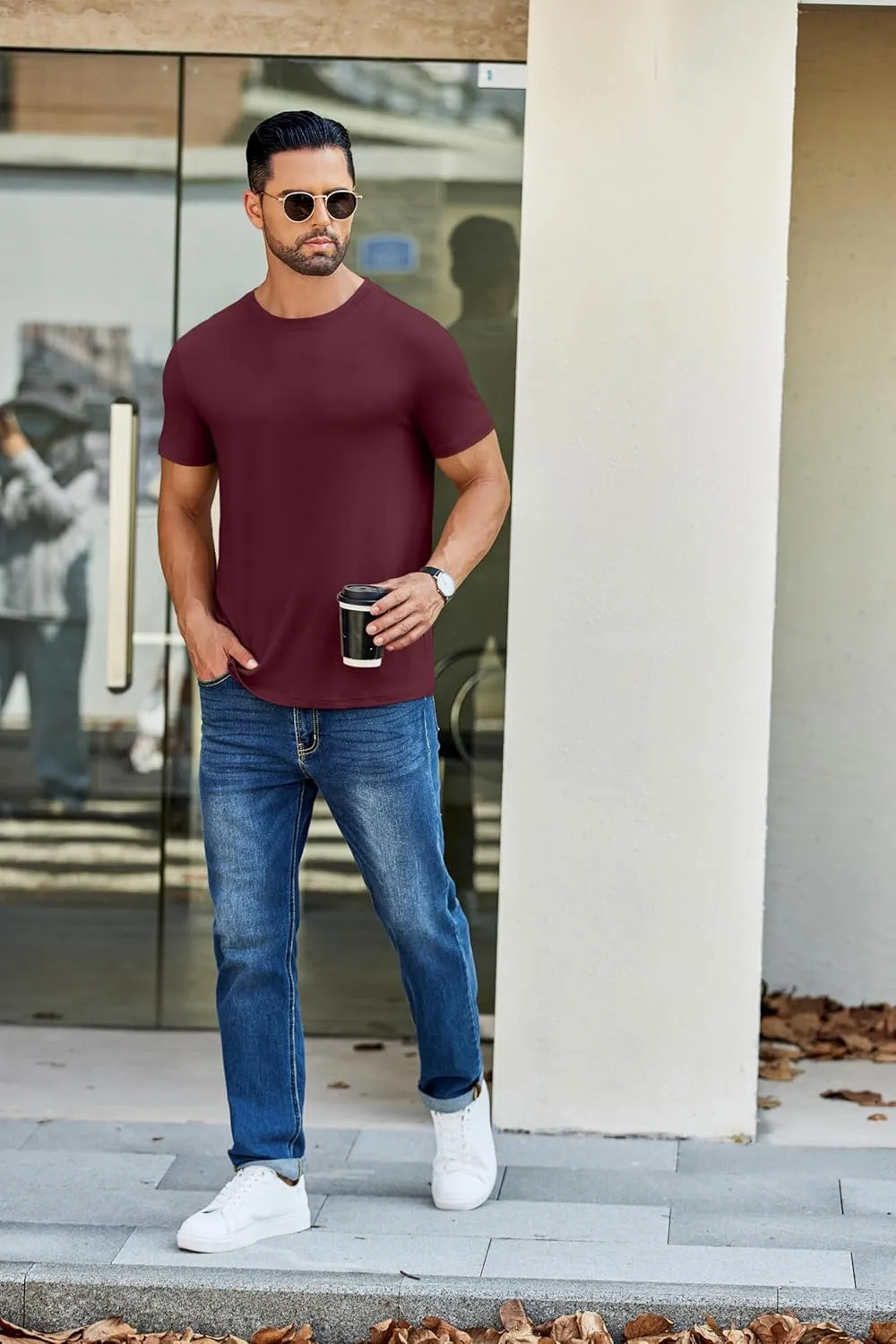 COOFANDY Men's Short Sleeve T-Shirts Crew Neck Casual Summer T Shirts 1-3 Pack Basic Tee Shirt