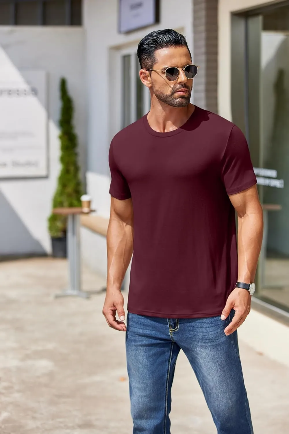COOFANDY Men's Short Sleeve T-Shirts Crew Neck Casual Summer T Shirts 1-3 Pack Basic Tee Shirt