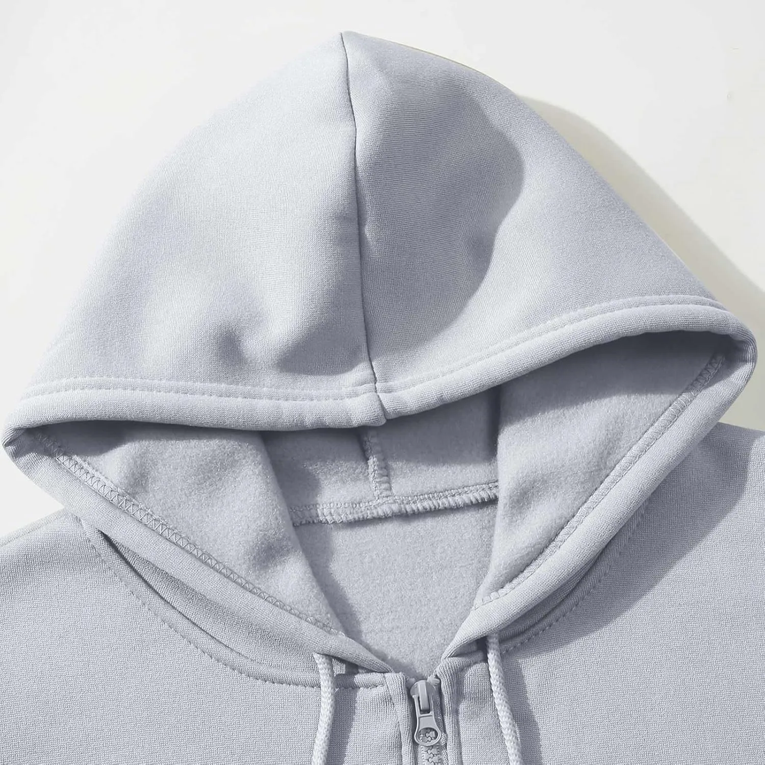 Ctreela Basic Hoodie Jacket for Women Men Full Zip Up T-Shirt Hoodie Solid Color Unisex Adult Teen Plain Hooded Jackets