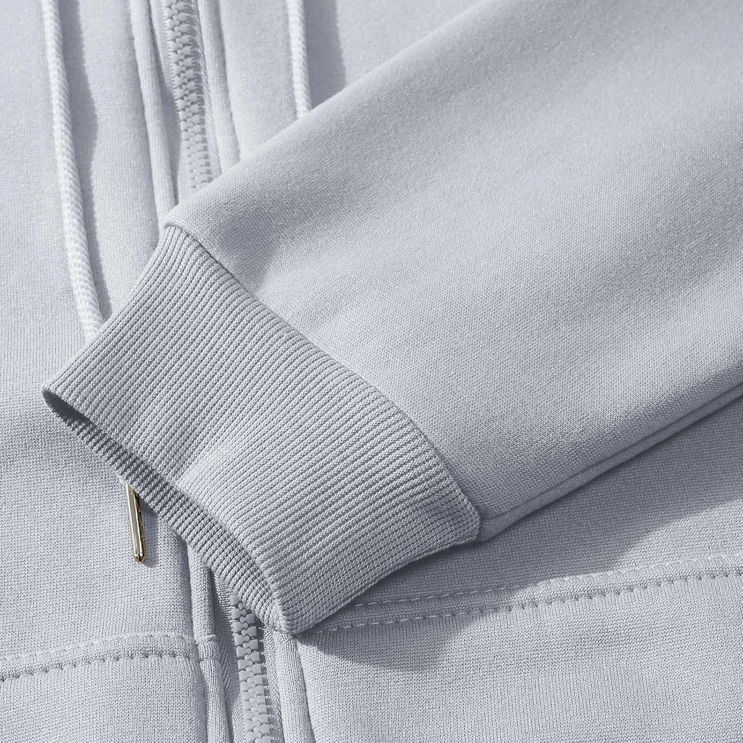 Ctreela Basic Hoodie Jacket for Women Men Full Zip Up T-Shirt Hoodie Solid Color Unisex Adult Teen Plain Hooded Jackets