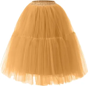Cute Tutu Skirt for Women Elastic Dance Skirts Tulle Ballet Tutu Fashion Costume Bottoms for Festival Cosplay