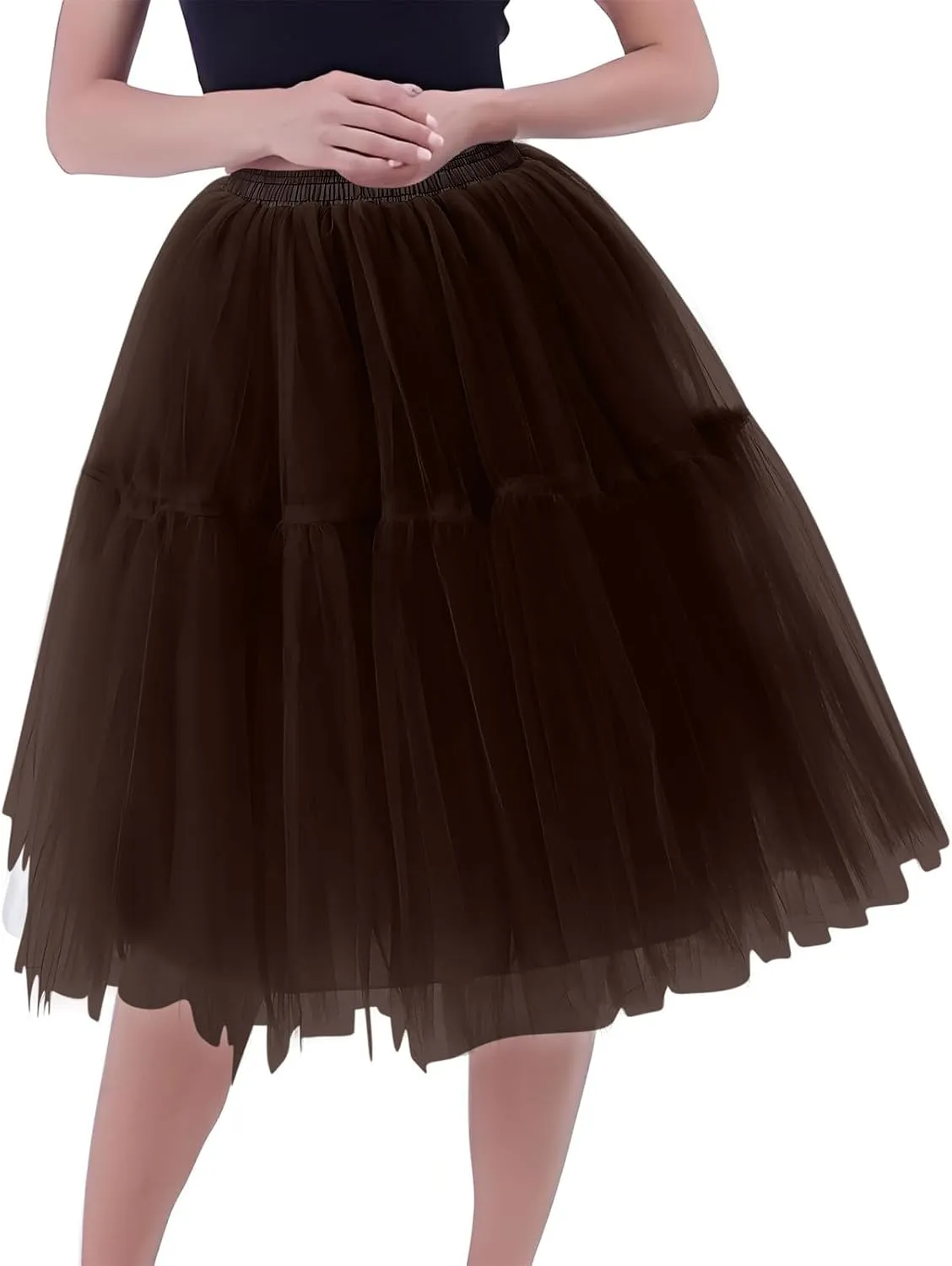 Cute Tutu Skirt for Women Elastic Dance Skirts Tulle Ballet Tutu Fashion Costume Bottoms for Festival Cosplay