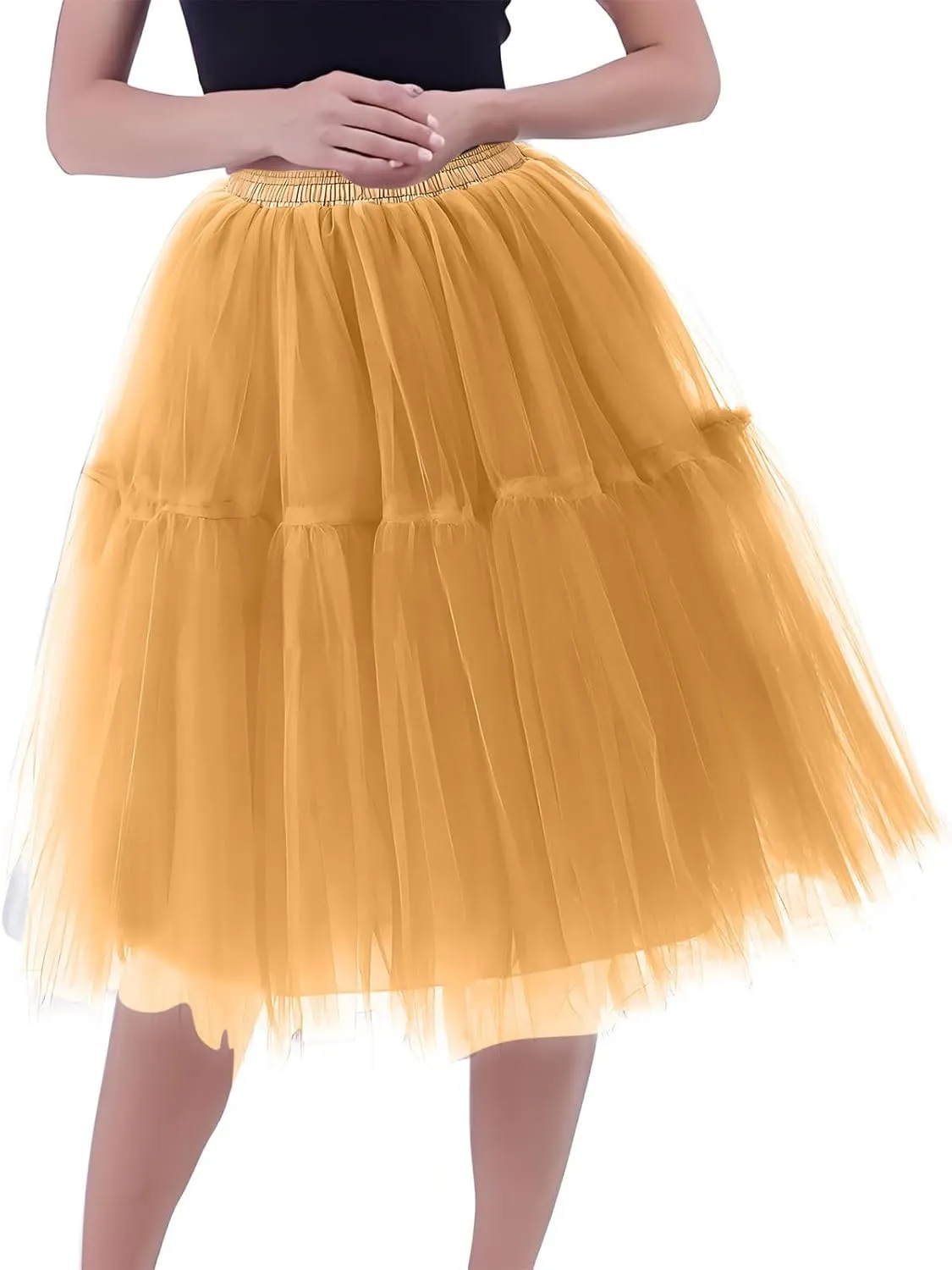 Cute Tutu Skirt for Women Elastic Dance Skirts Tulle Ballet Tutu Fashion Costume Bottoms for Festival Cosplay