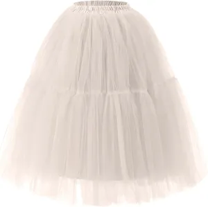 Cute Tutu Skirt for Women Elastic Dance Skirts Tulle Ballet Tutu Fashion Costume Bottoms for Festival Cosplay