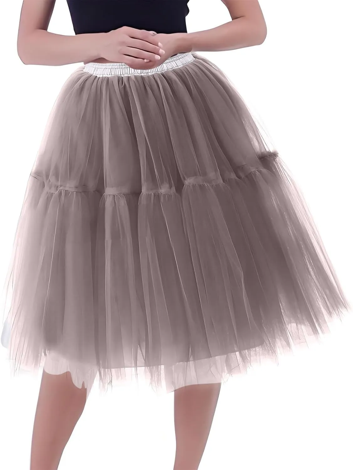 Cute Tutu Skirt for Women Elastic Dance Skirts Tulle Ballet Tutu Fashion Costume Bottoms for Festival Cosplay