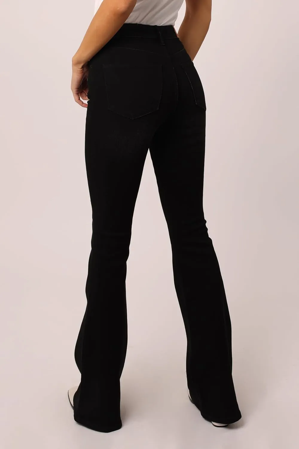 DEAR JOHN Laney Flare Women's Jeans Mid Rise Clean Hem