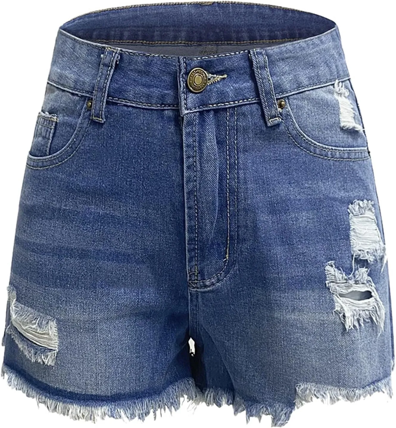 Denim Shorts Women High Waisted Lifting Mid Rise Denim Shorts