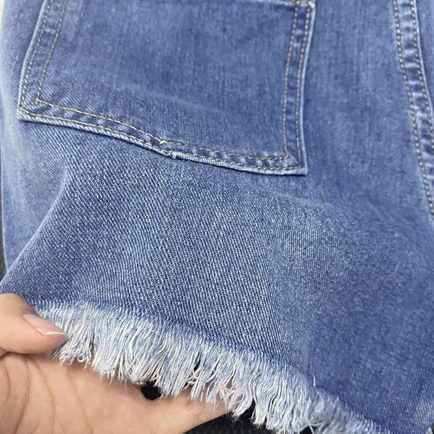Denim Shorts Women High Waisted Lifting Mid Rise Denim Shorts