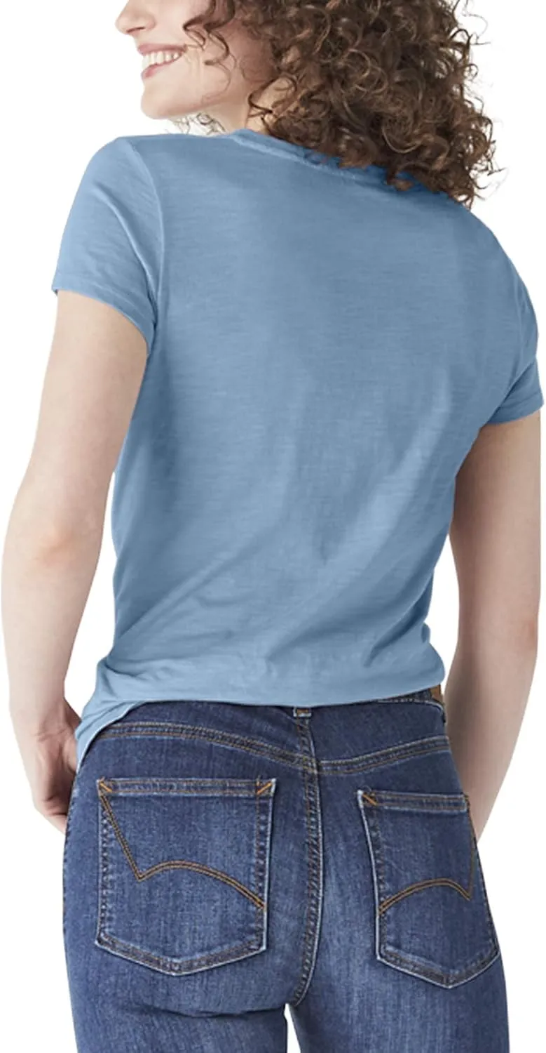 Dickies Women's Plus Size Short Sleeve V-Neck T-Shirt