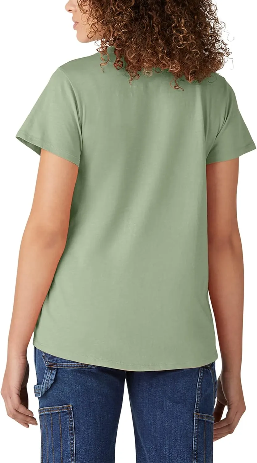 Dickies Women's Plus Size Short Sleeve V-Neck T-Shirt