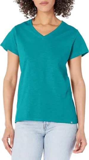 Dickies Women's Plus Size Short Sleeve V-Neck T-Shirt