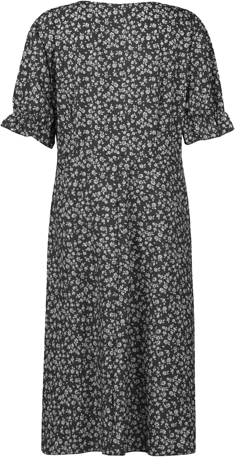 Dresses Women Wrap Midi Dresses for Women Puff Sleeve Summer Summer Dresses Women Ethnic Style
