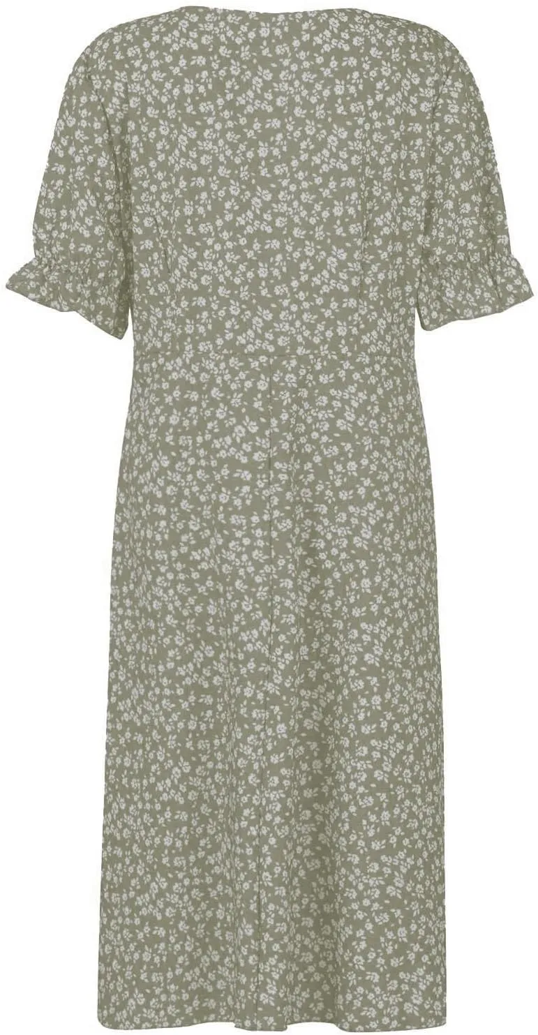 Dresses Women Wrap Midi Dresses for Women Puff Sleeve Summer Summer Dresses Women Ethnic Style