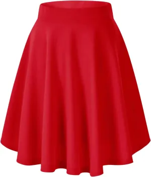 Flared A Line Skirt for Women High Waist Swing Midi Skater Skirts Classic Casual Vintage Skirt Clothes