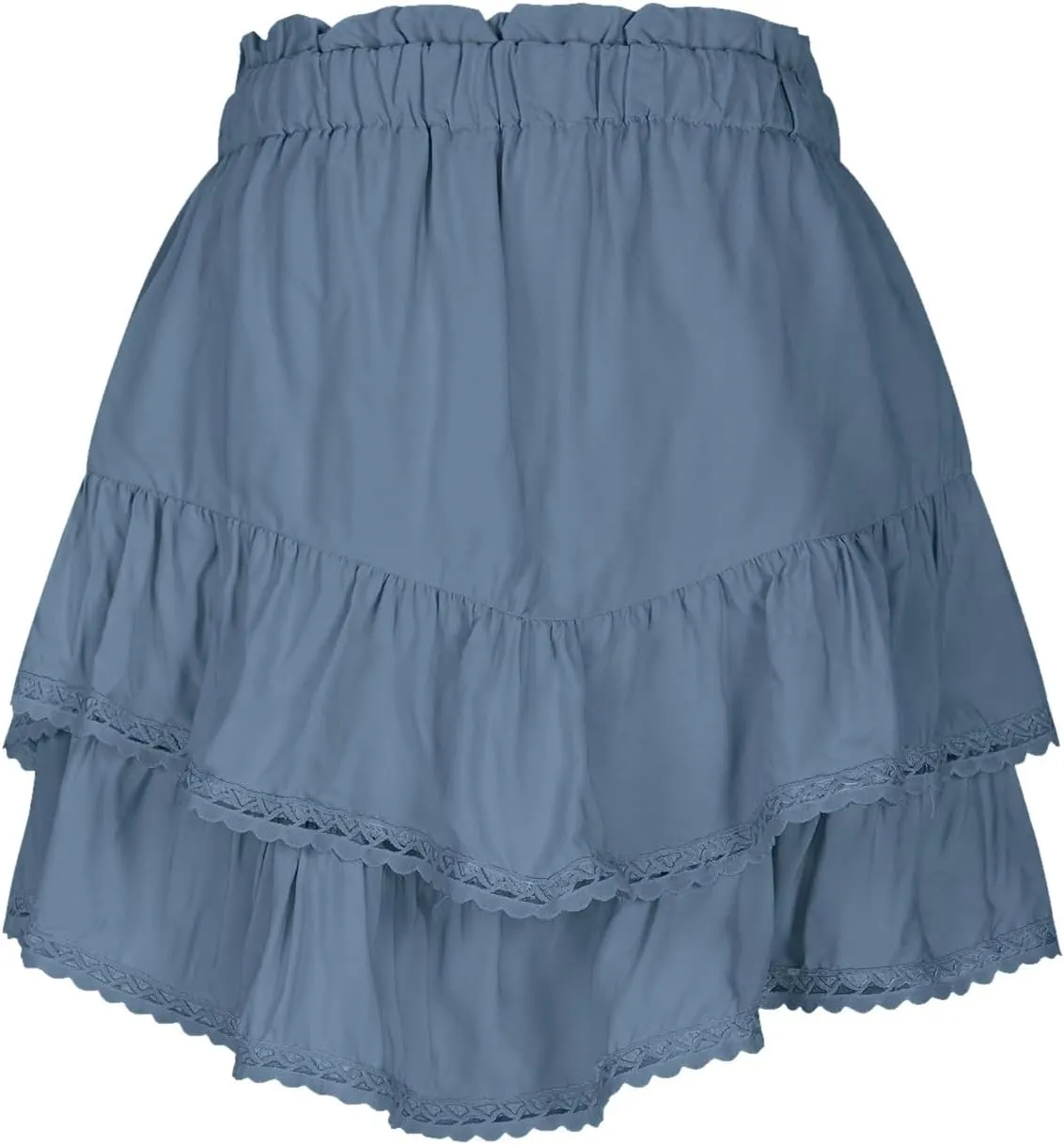 Flowy Shorts for Women Casual Beach Vacation Ruffle Layered Tiered Skorts High Waist Mini Skirts Golf Tennis Skirt