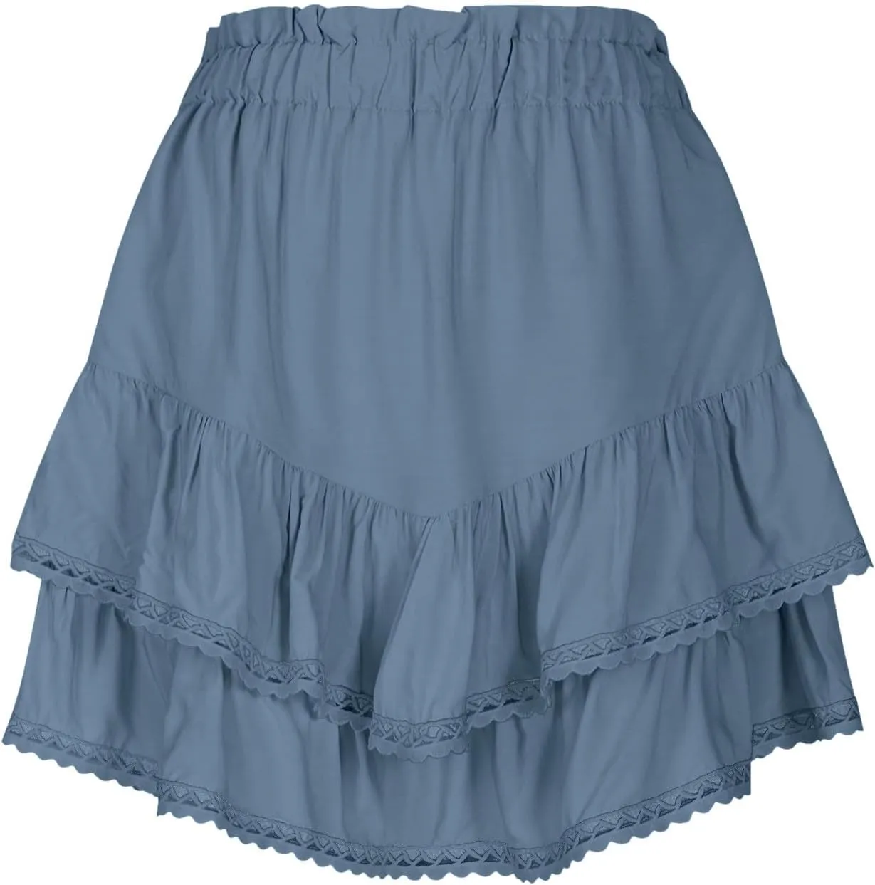 Flowy Shorts for Women Casual Beach Vacation Ruffle Layered Tiered Skorts High Waist Mini Skirts Golf Tennis Skirt