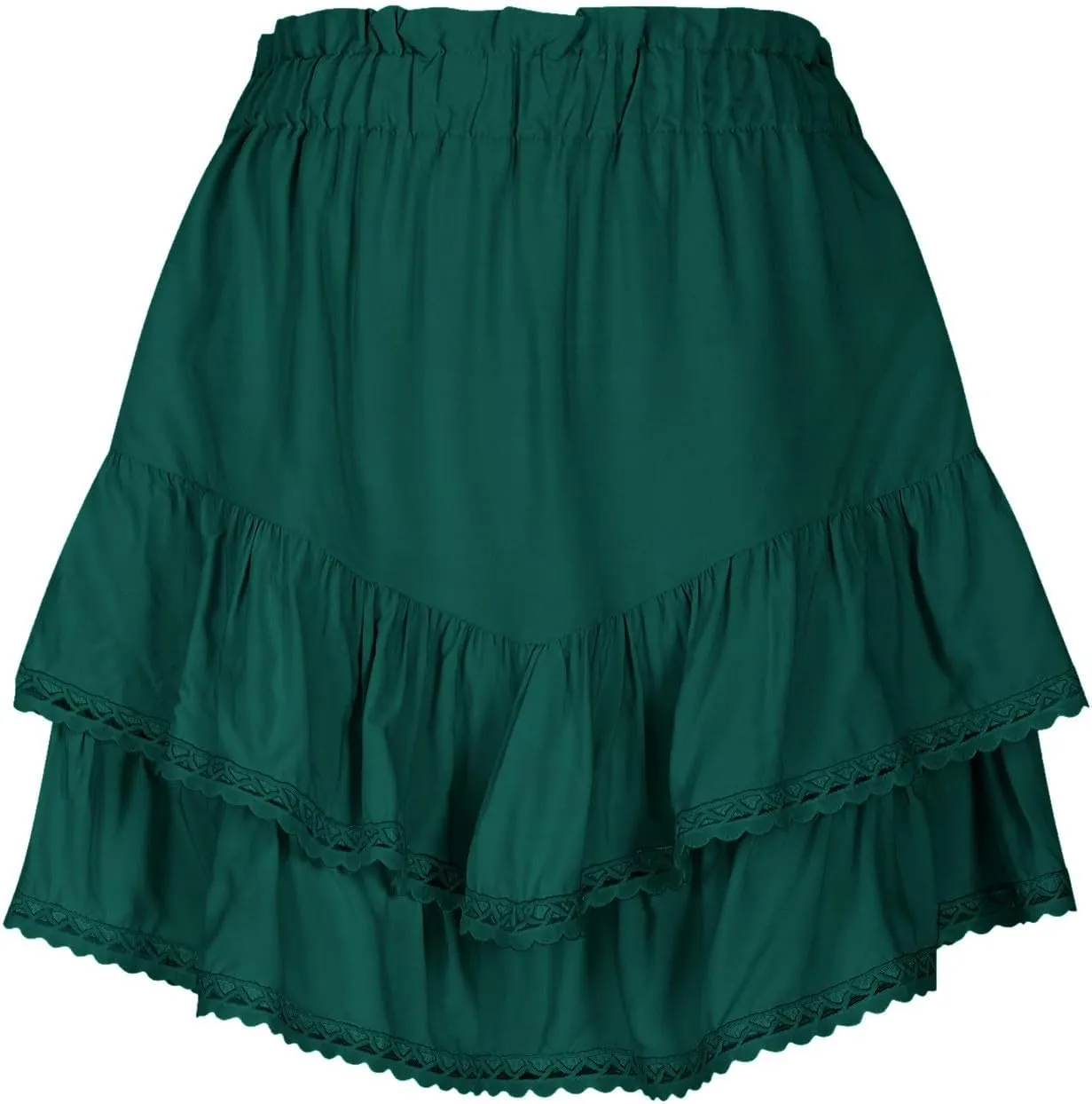 Flowy Shorts for Women Casual Beach Vacation Ruffle Layered Tiered Skorts High Waist Mini Skirts Golf Tennis Skirt
