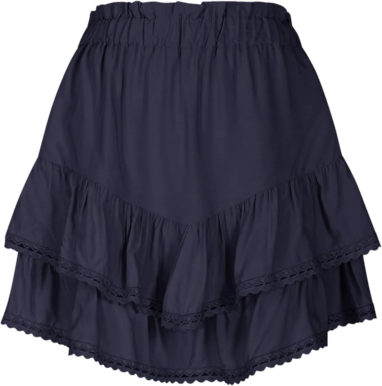 Flowy Shorts for Women Casual Beach Vacation Ruffle Layered Tiered Skorts High Waist Mini Skirts Golf Tennis Skirt
