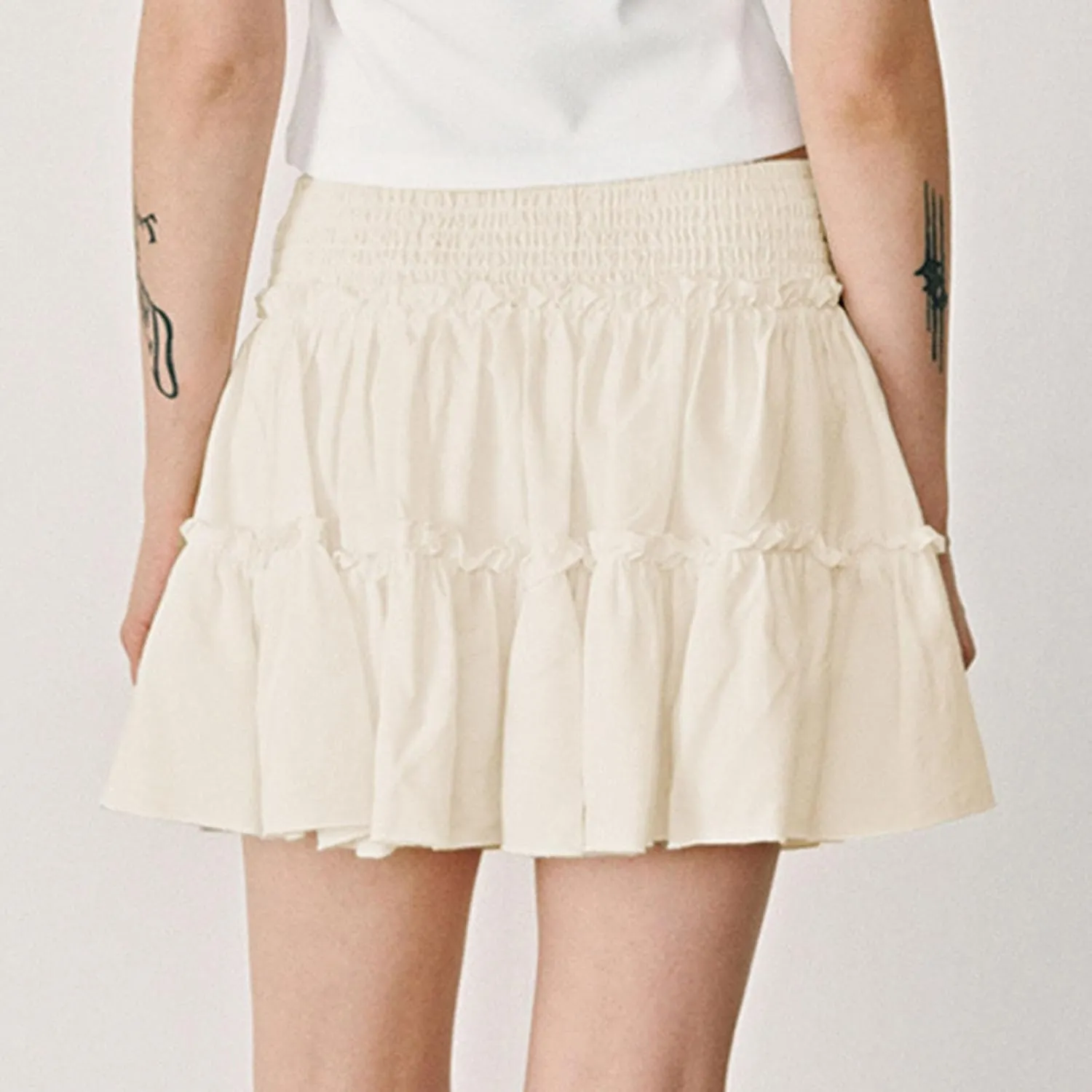 Flowy Shorts for Women Summer Boho Ruffle Tiered Skorts High Waist Mini Skirts Golf Tennis Going Out Trendy Shorts