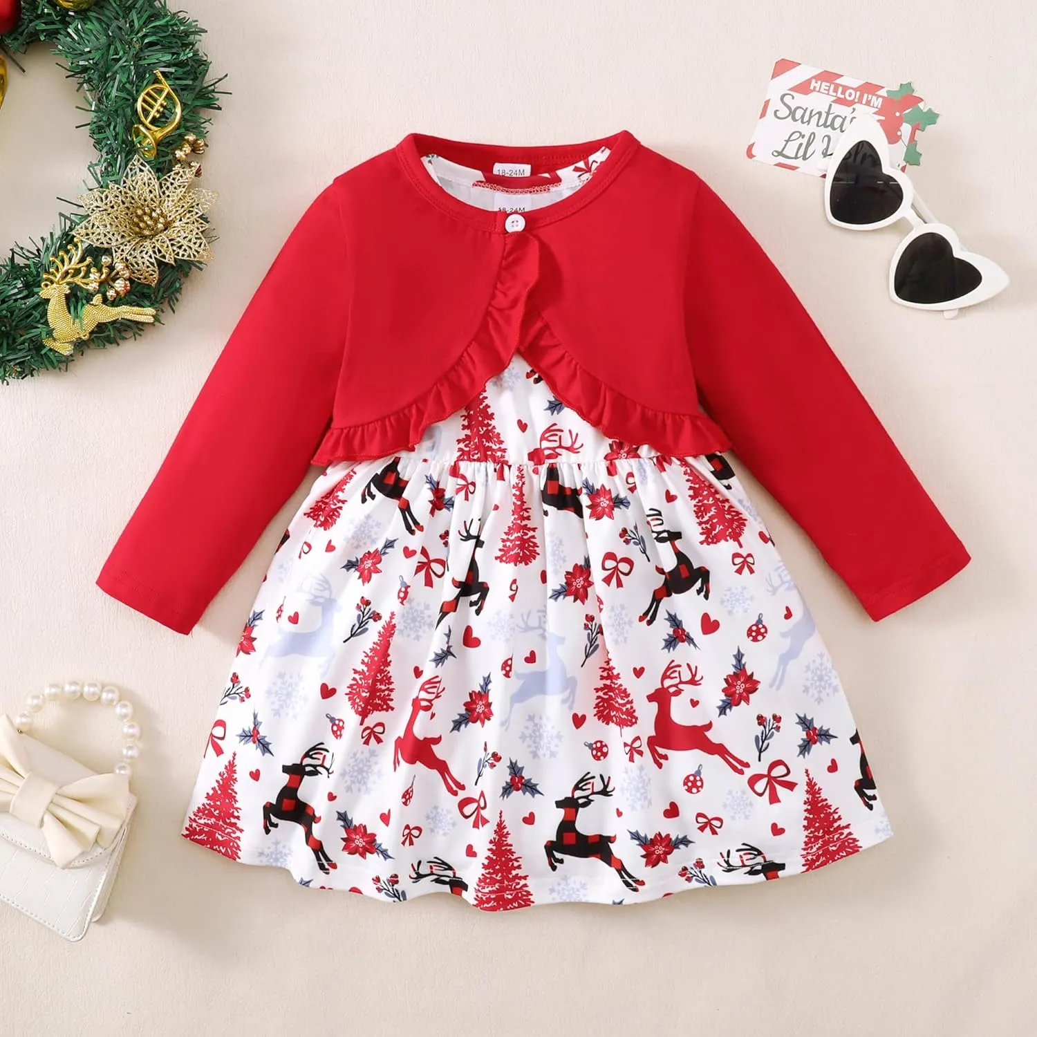 Girls Dress and Cardigan Sleeveless Floral Print Tank Dresses and Bolero Shrug 2 Piece Kids Girl Spring Outfit